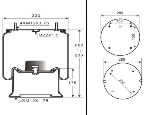 Firestone W01-M58-6364813MB نظام تعليق هوائي الربيع لشاحنة سكانيا 1723269