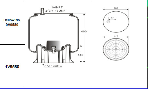 Yiconton Trailer Air Springs لـ Hendrickson S-20127 W01-358-9580 SC2761